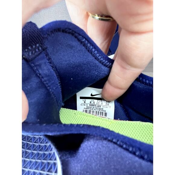 Nike Air Zoom Strong Navy Blue Green Running Strap Training Shoes - Picture 8 of 8